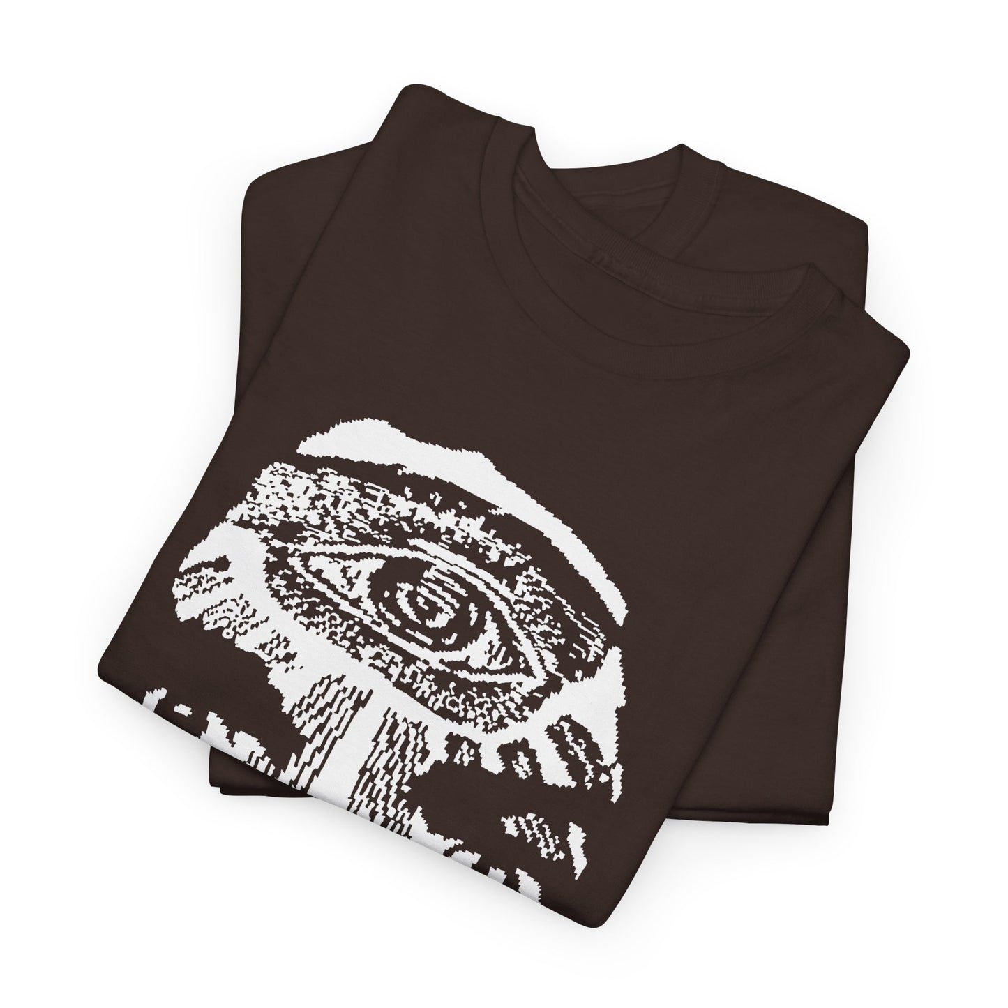 vintage charles manson knit pattern reproduction stretched warped graphic tshirt