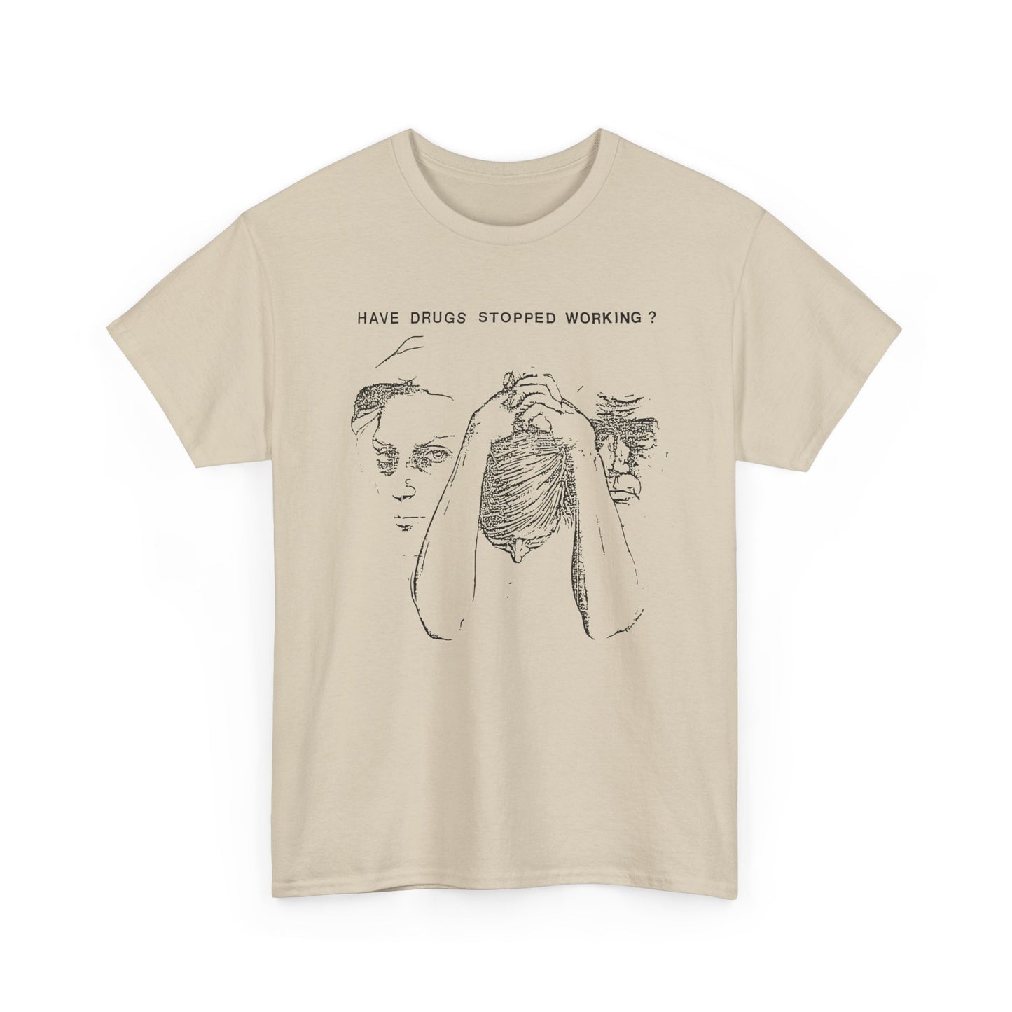 vintage drug pamphlet graphic have drugs stopped working tshirt