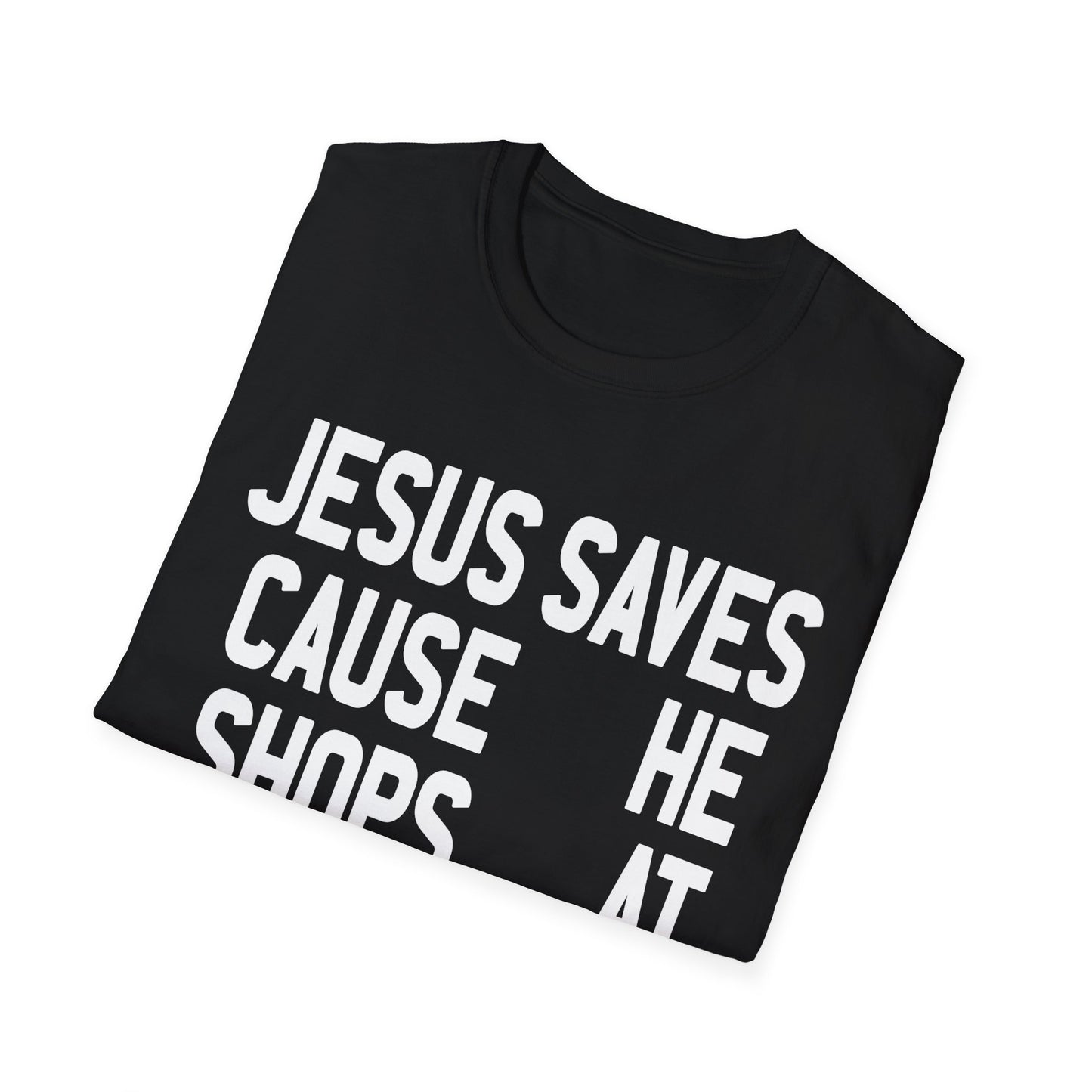 jesus saves cause he shops at kmart tshirt