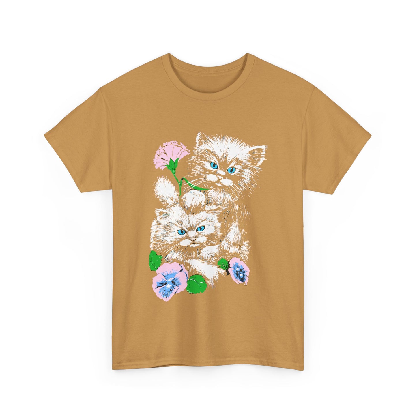 1980s distressed vintage cats reproduction tshirt