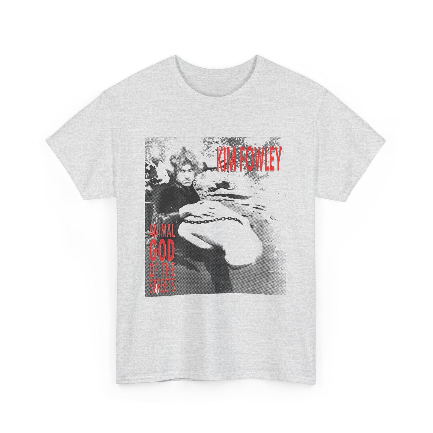 1974 animal god of the streets by kim fowley album cover stretched tshirt