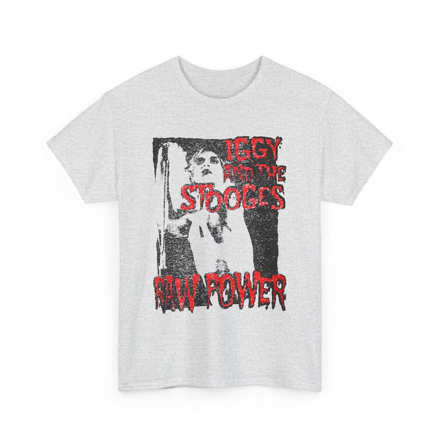 vintage iggy and the stooges raw power faded graphic reproduction tshirt