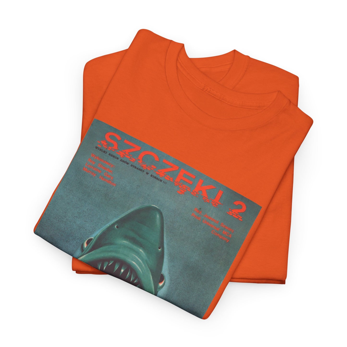 jaws 2 1980 polish movie poster reproduction tshirt