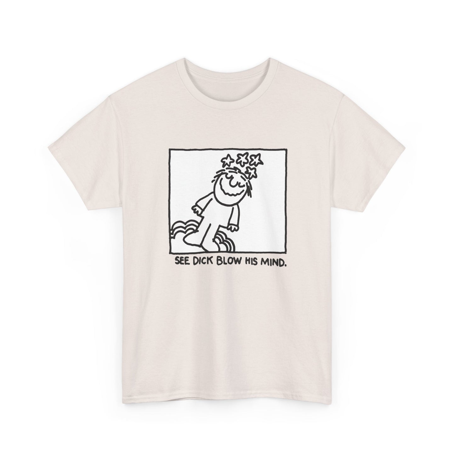 1971 the psychedelic coloring book see dick blow his mind cartoon reproduction tshirt