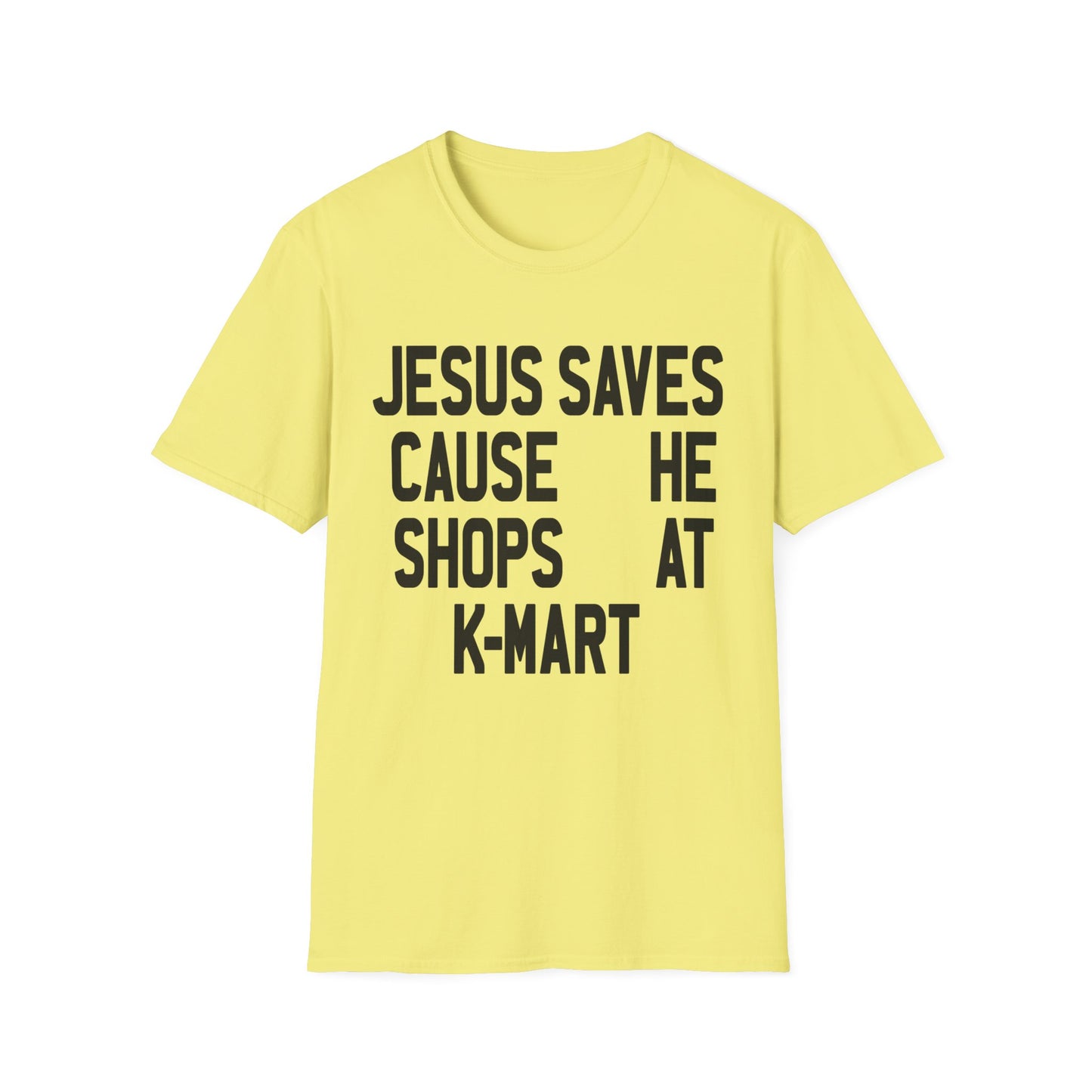 jesus saves cause he shops at kmart tshirt