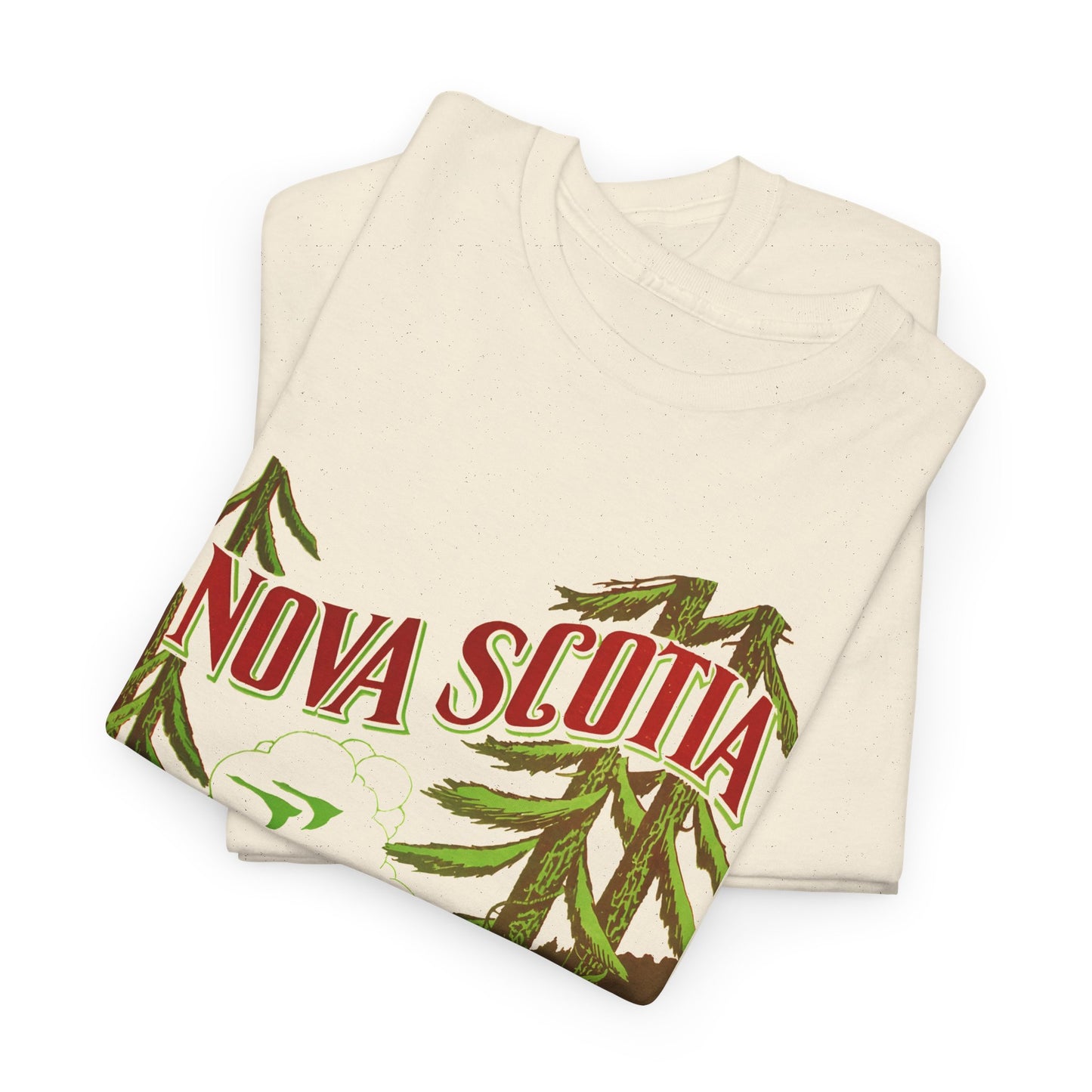 vintage tourism advertisement for nova scotia reproduction tshirt