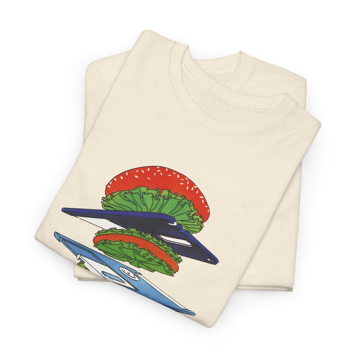 1989 uncredited art from micro mag floppy disc burger tshirt