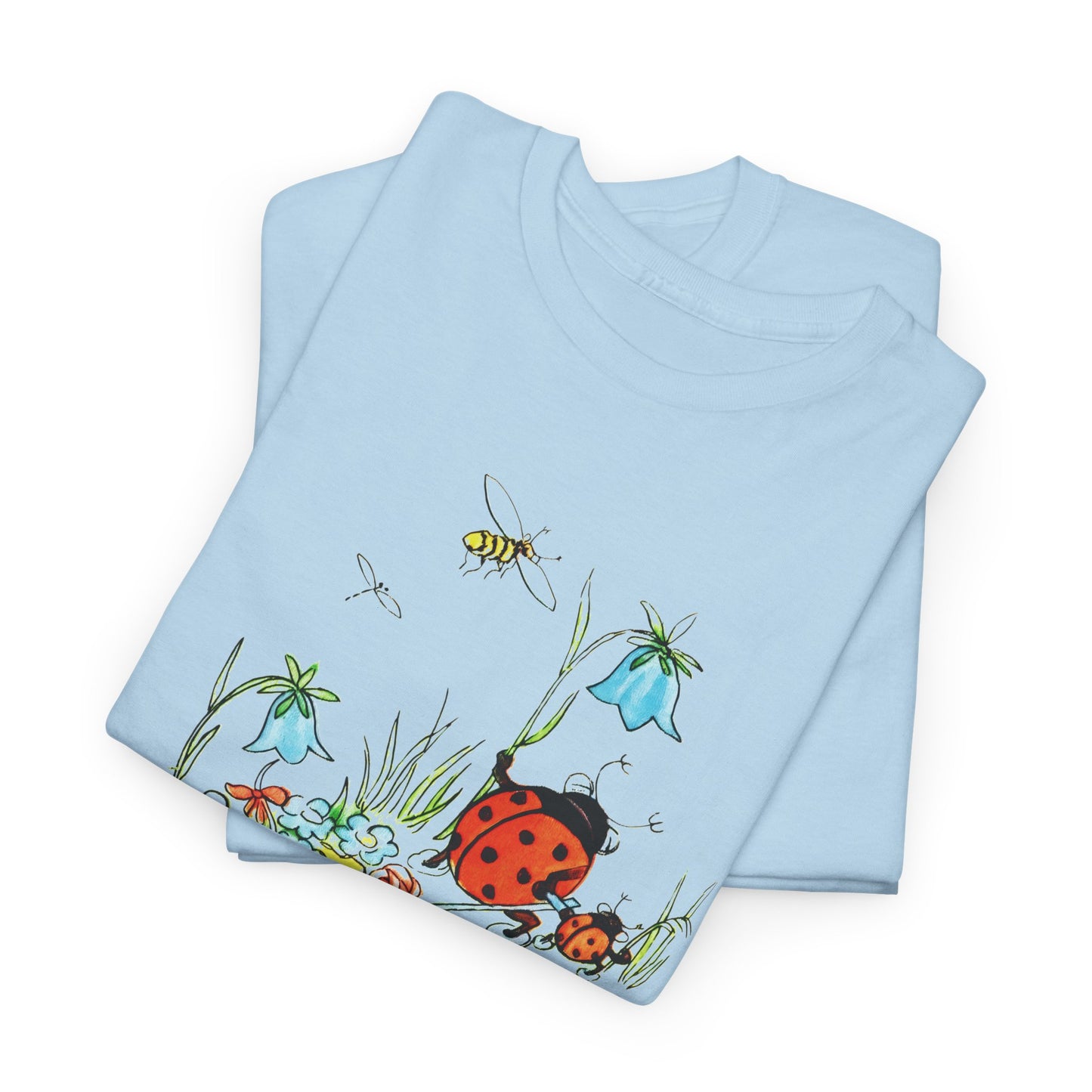 vintage postcard mouse and lady buggy reproduction tshirt