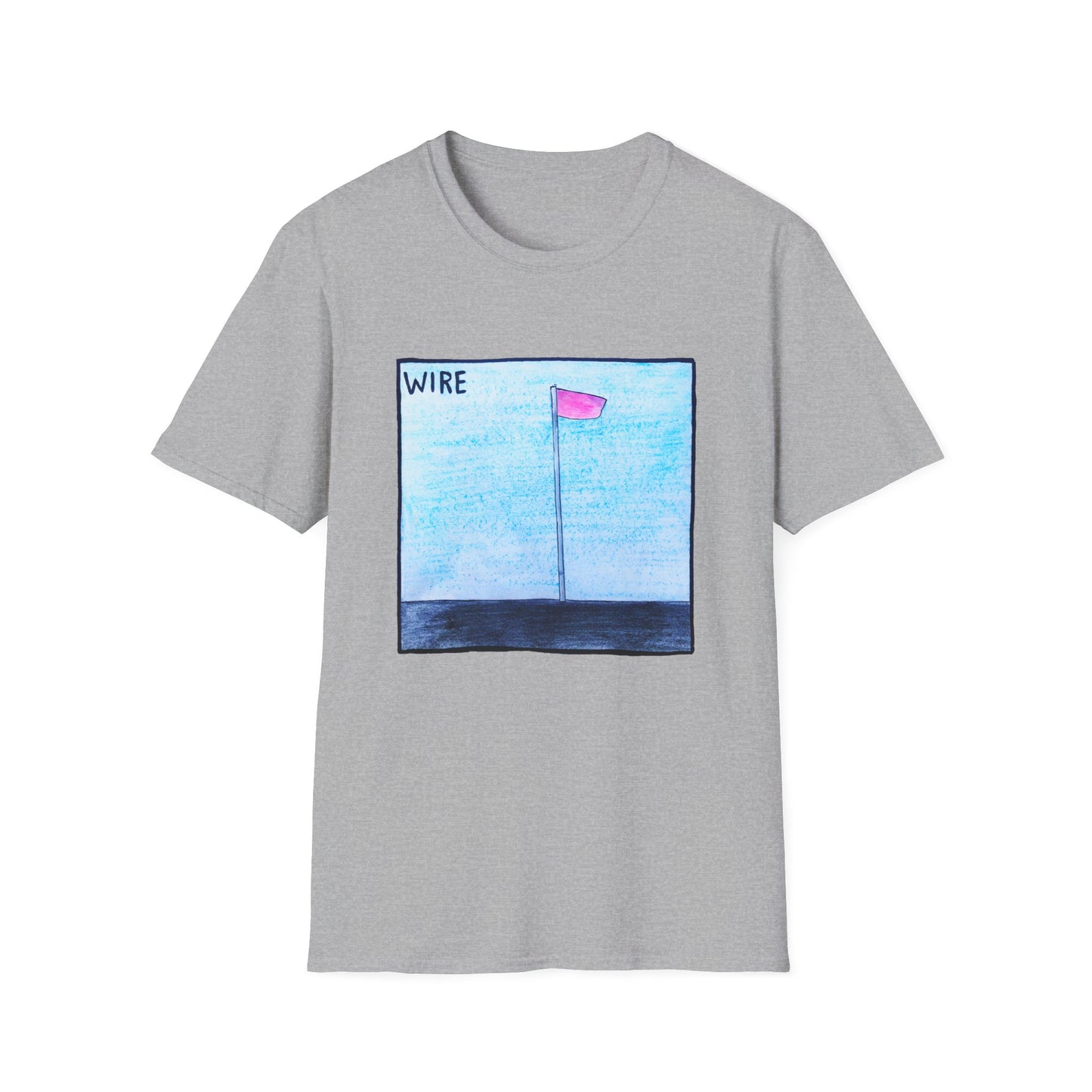 wire 1977 pink flag album cover homemade fan art tshirt