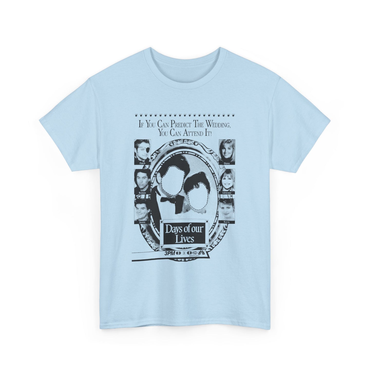 1988 tv ad for days of our lives soap opera reproduction tshirt