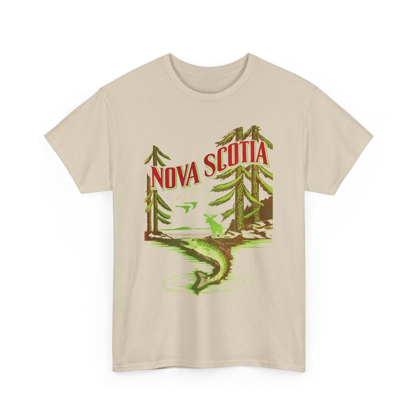 vintage tourism advertisement for nova scotia reproduction tshirt