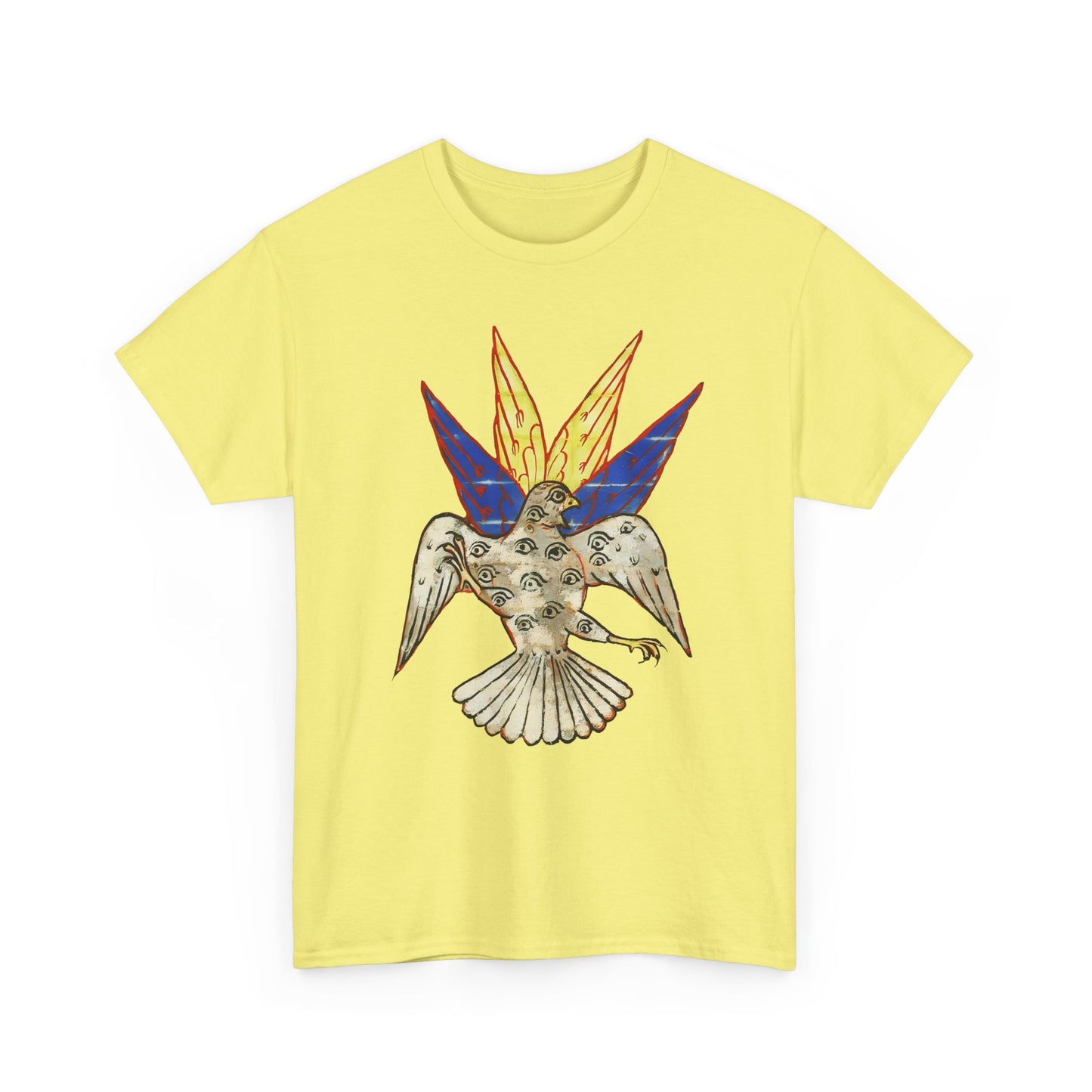 13th century gothic illuminated manuscript of the book of revelation seraph tshirt