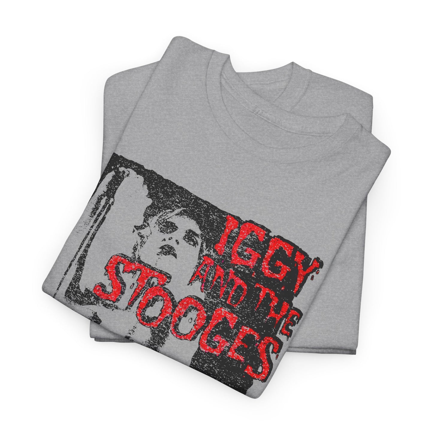 vintage iggy and the stooges raw power faded graphic reproduction tshirt