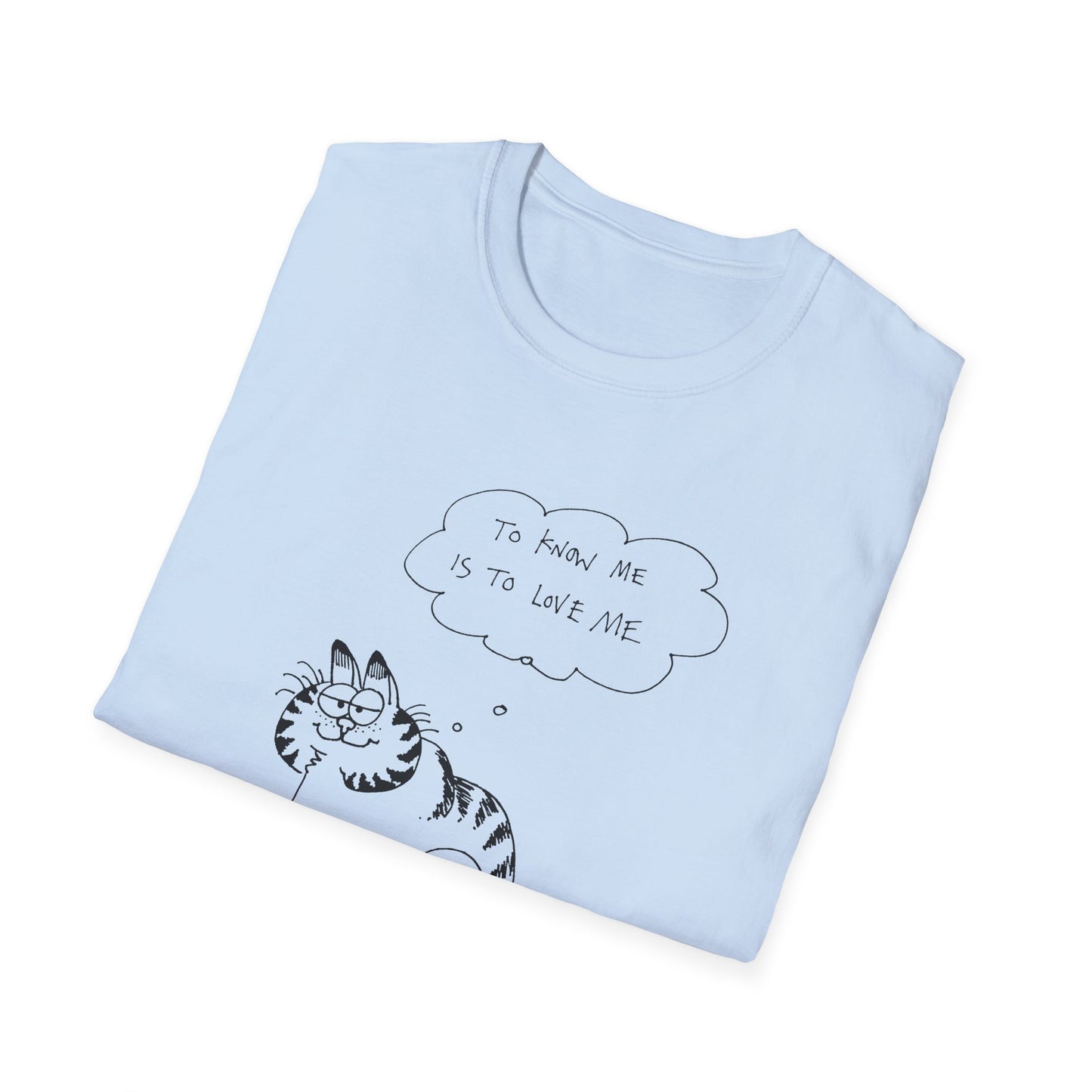 original drawing garfield fan art to know me is to love me tshirt