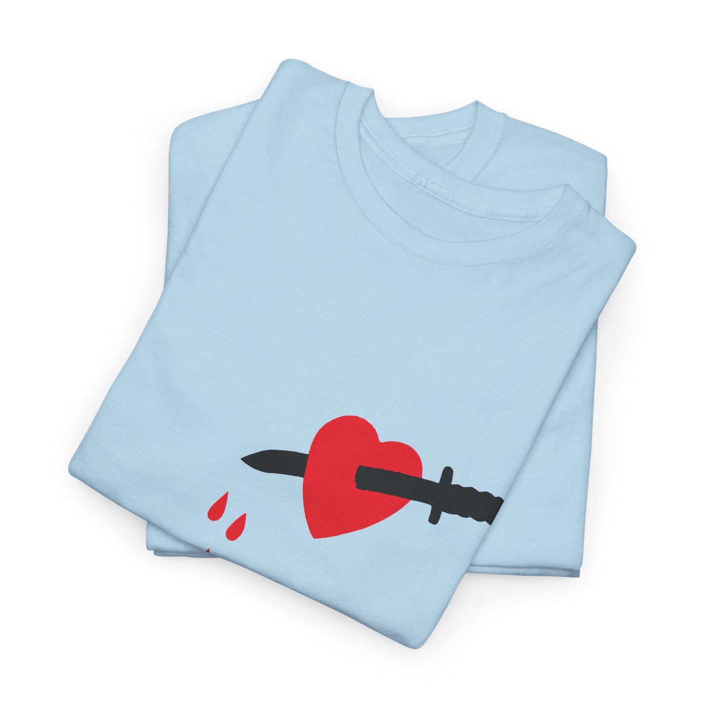 1970s vintage stabbed in the heart reproduction tshirt