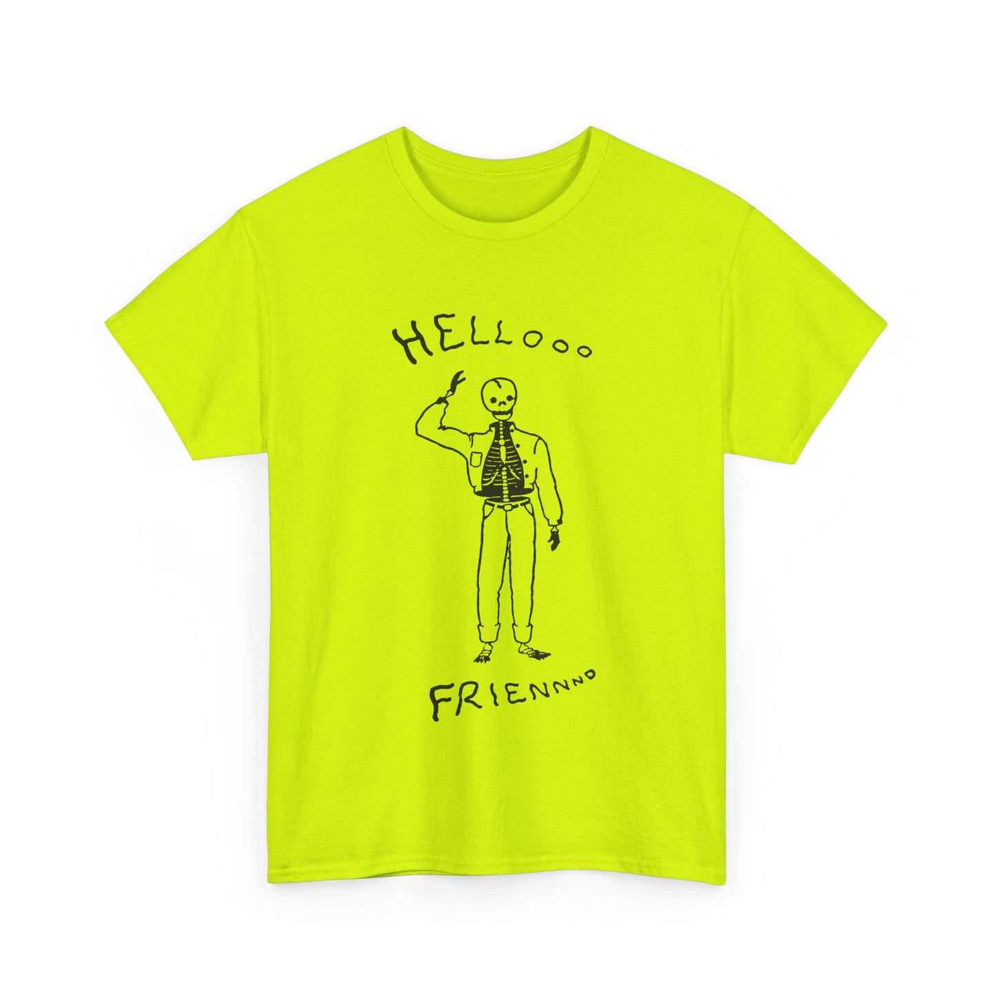 1953 the friendly skeleton illustration from the albuquerque journal reproduction tshirt