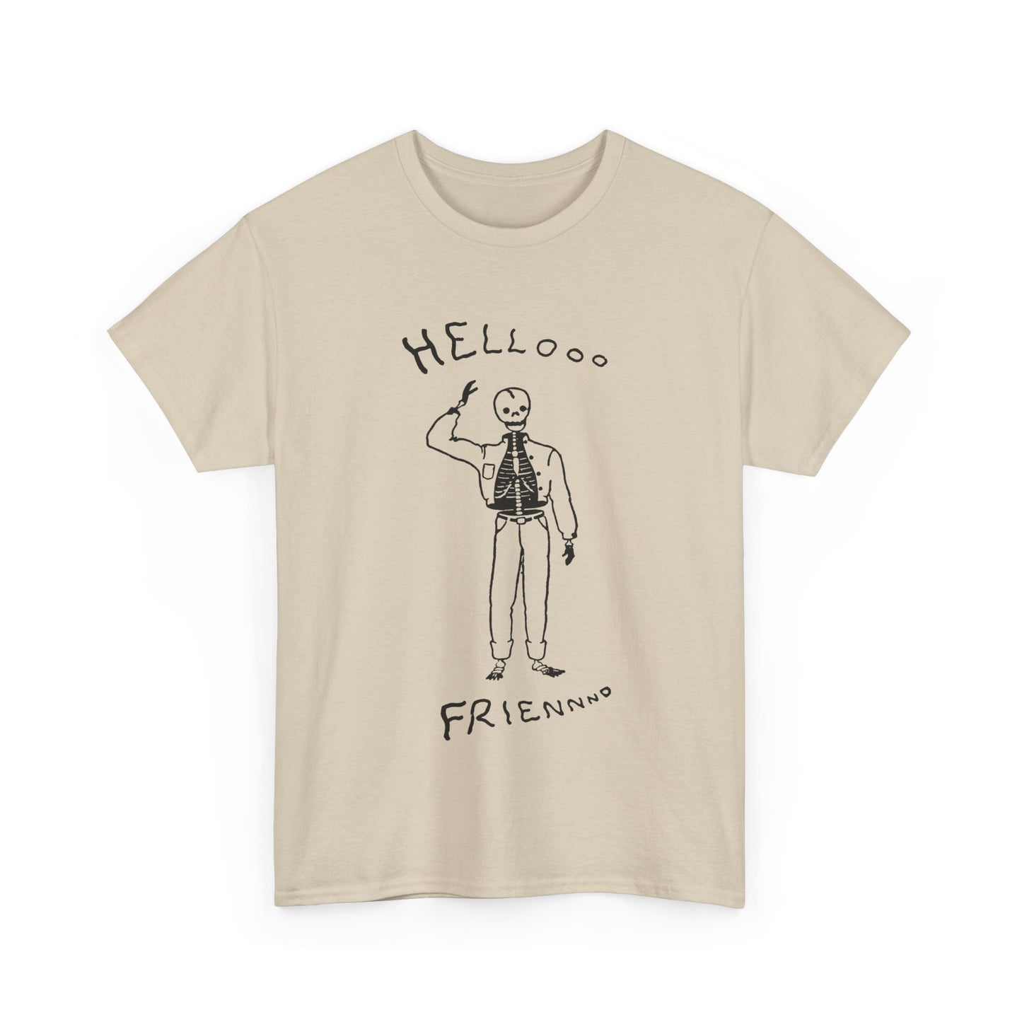 1953 the friendly skeleton illustration from the albuquerque journal reproduction tshirt