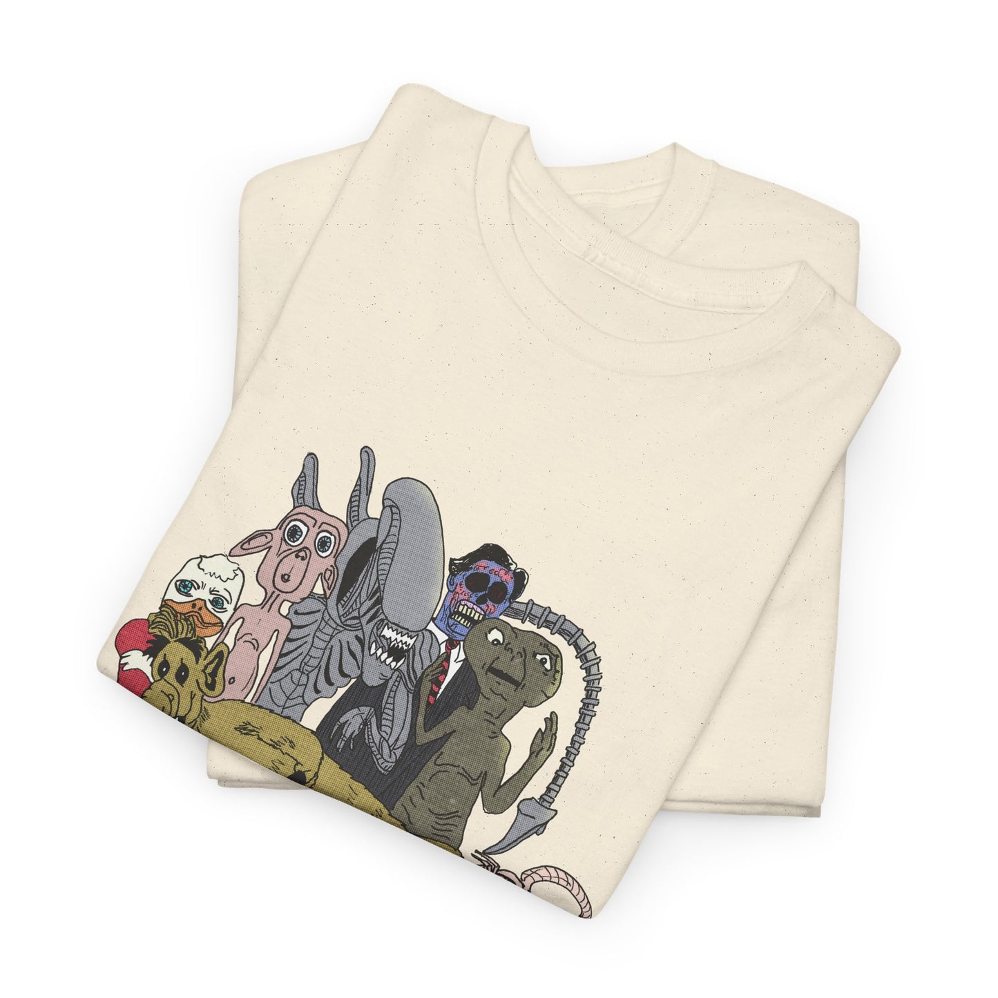 original drawing cute weird pop cult alien tshirt