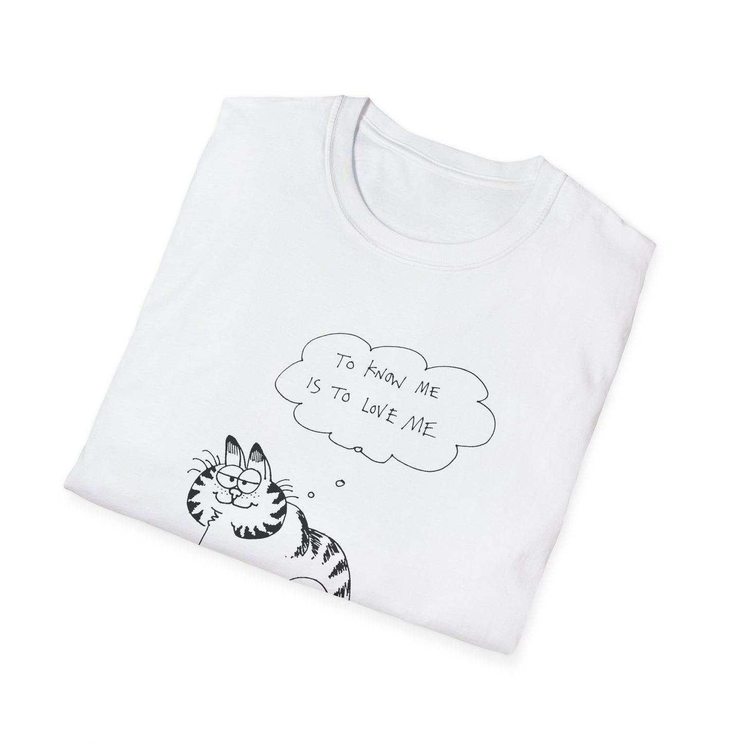 original drawing garfield fan art to know me is to love me tshirt