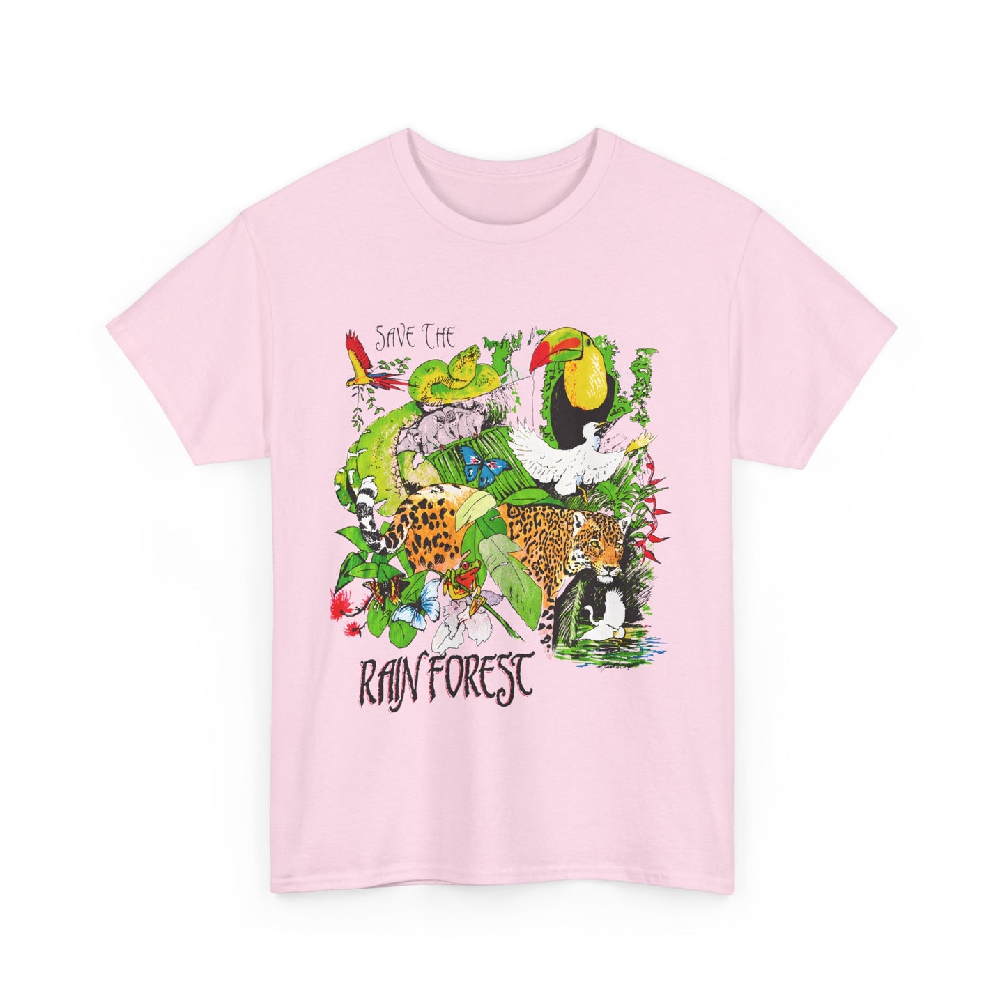 1993 vintage save the rainforest reproduction tshirt