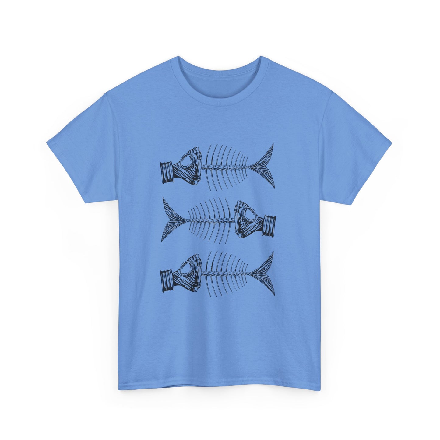 jacek rupinski polish skeletal fish with gas masks tshirt