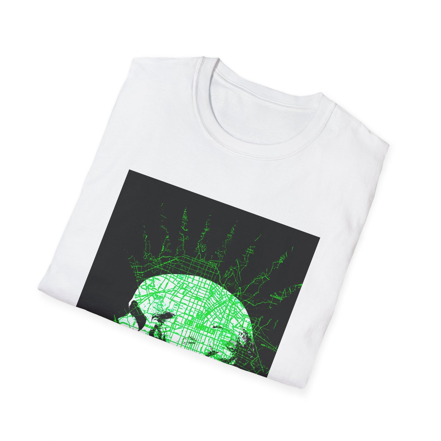 repo man skull punk in green tshirt