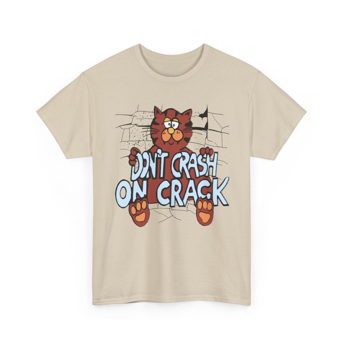vintage graphic don't crash on crack cat custom edit tshirt