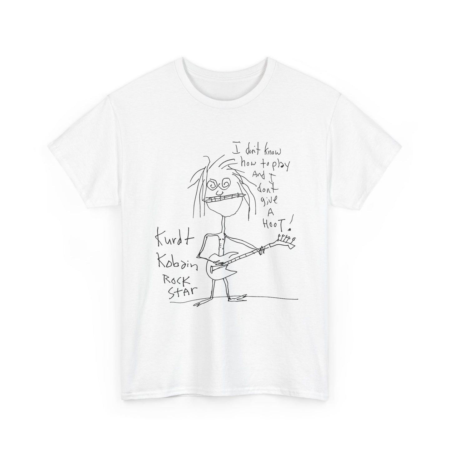 1992 kurt cobain self portrait reproduction tshirt