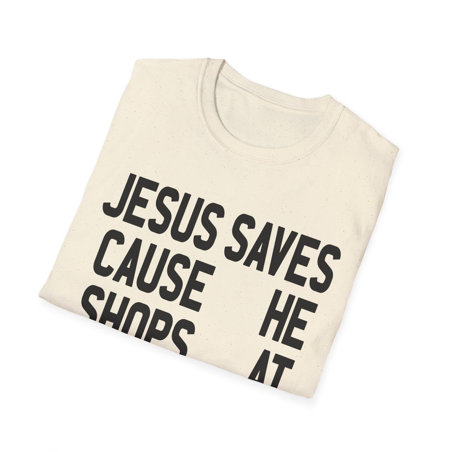 jesus saves cause he shops at kmart tshirt