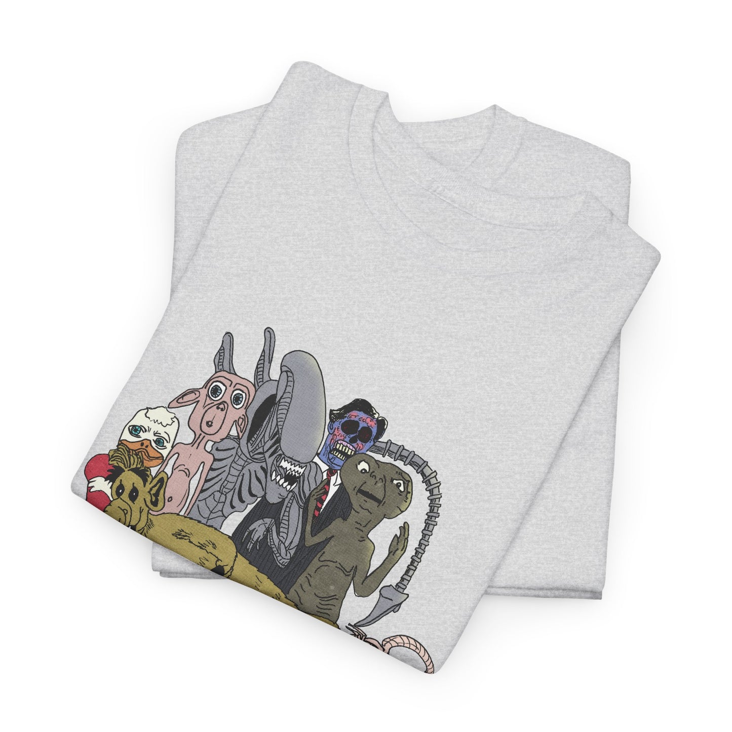 original drawing cute weird pop cult alien tshirt