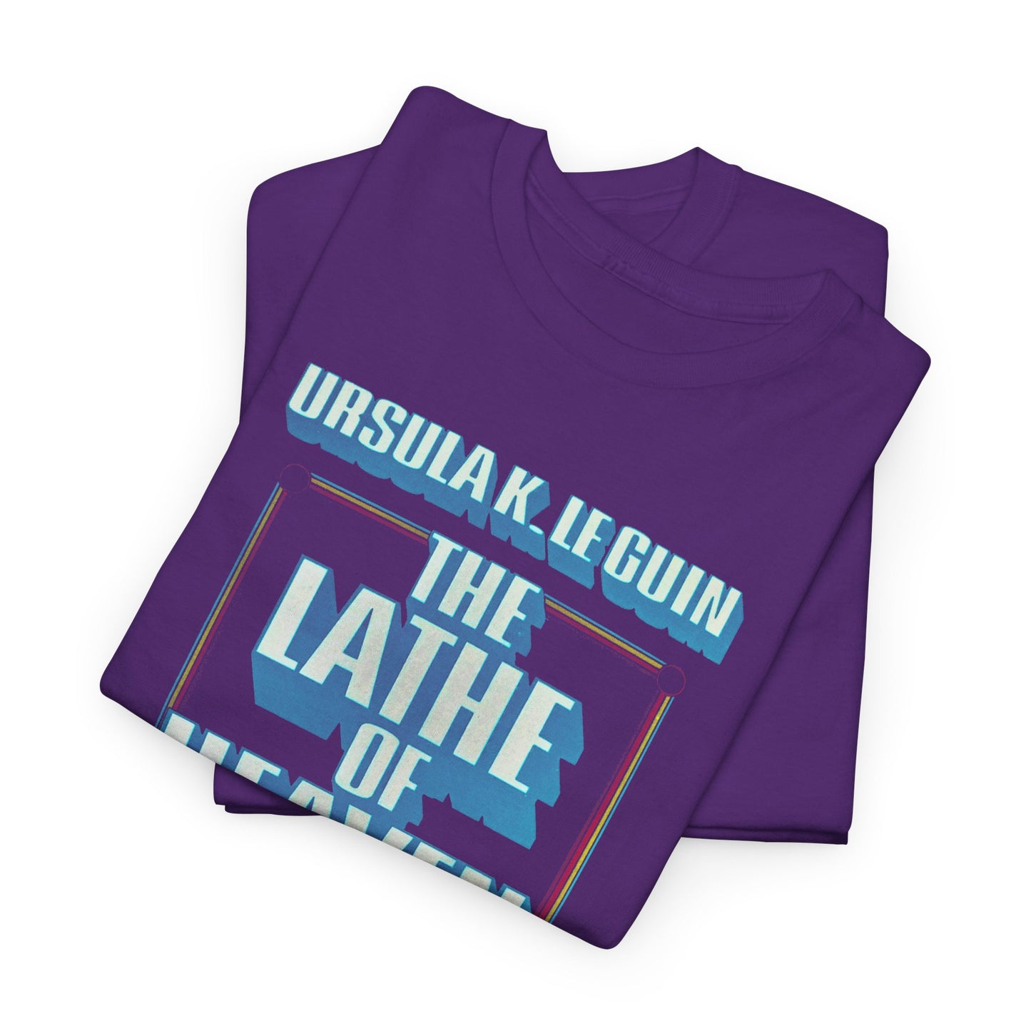 1971 ursula k le guin sci fi novel lathe of heaven variant with name book cover tshirt