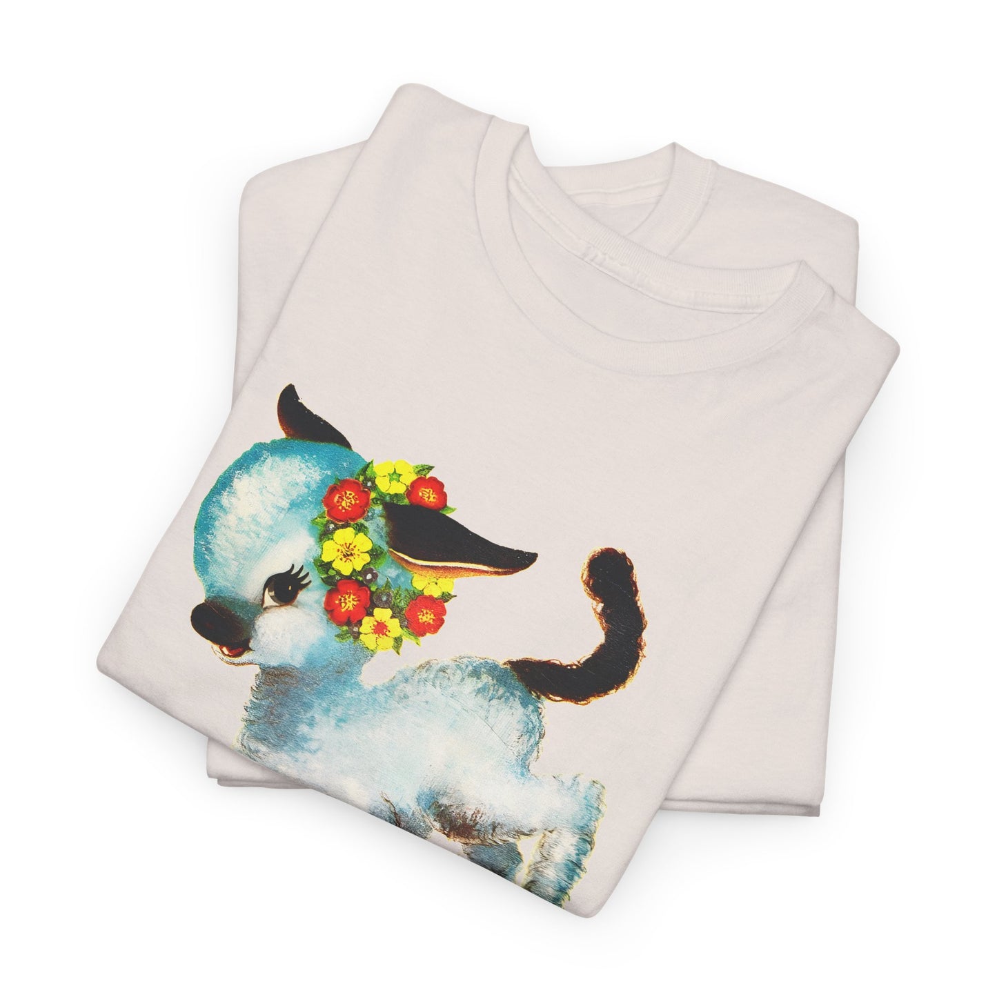 vintage cute baby sheep reproduction tshirt