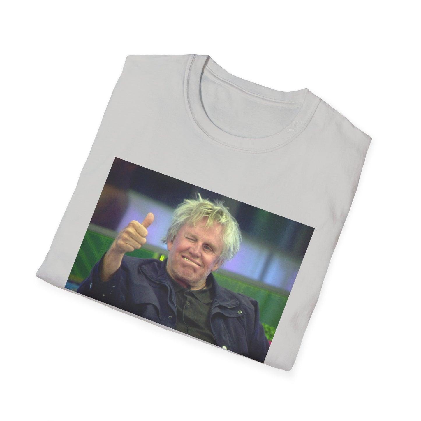 gary busey thumbs up tshirt