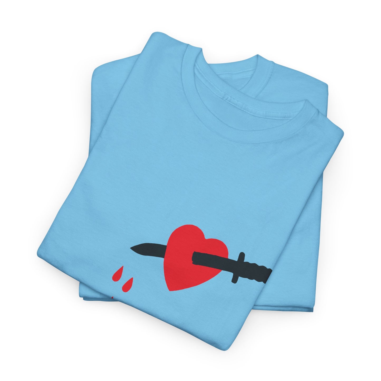 1970s vintage stabbed in the heart reproduction tshirt