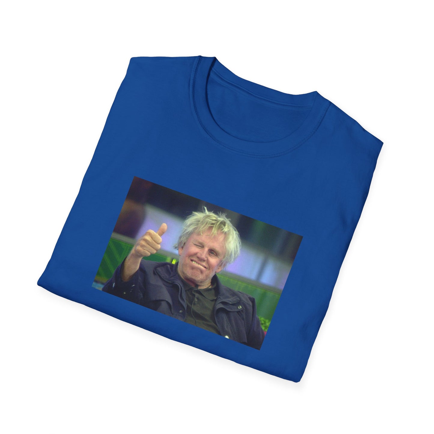gary busey thumbs up tshirt