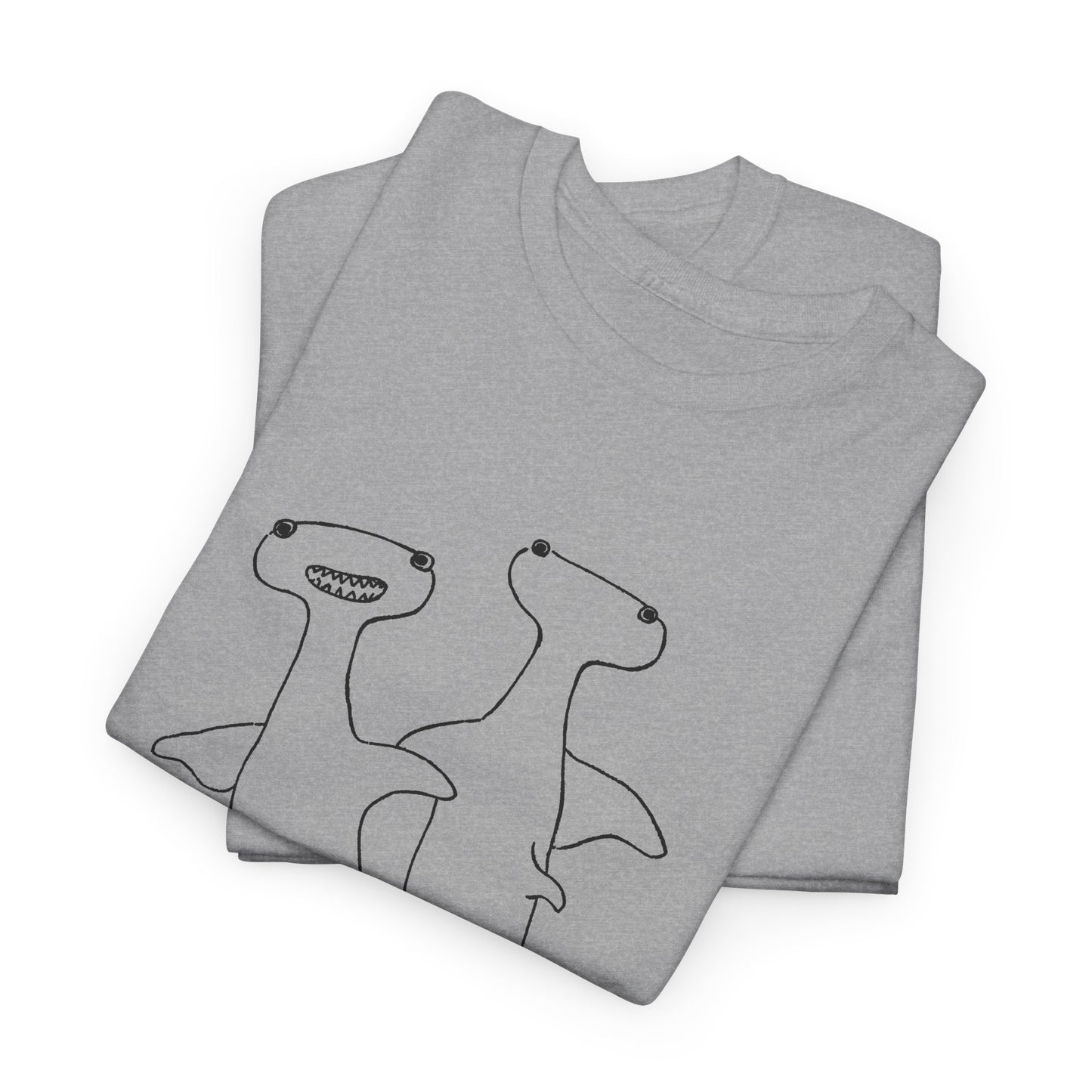 1735 a pair of hammerhead sharks edo period japanese illustration reproduction tshirt