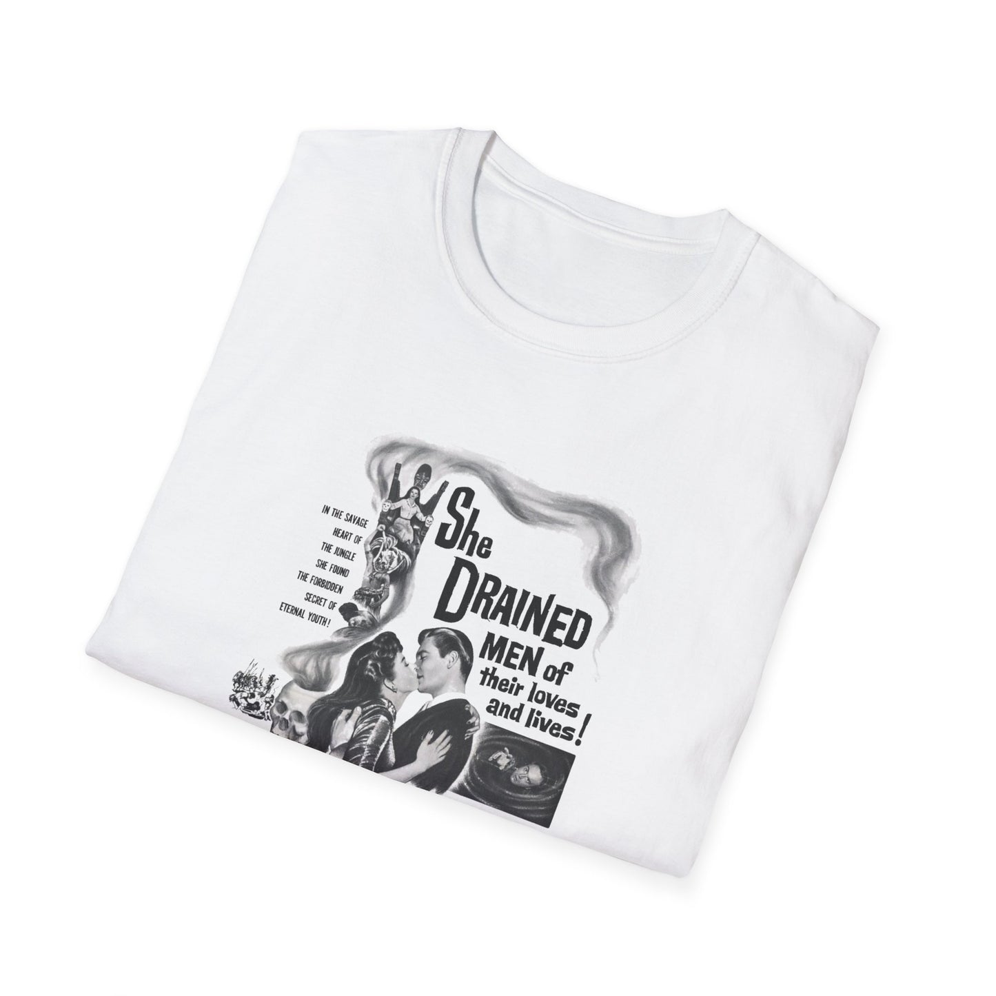 1960 low budget horror rejuvenation film the leech woman movie poster tshirt