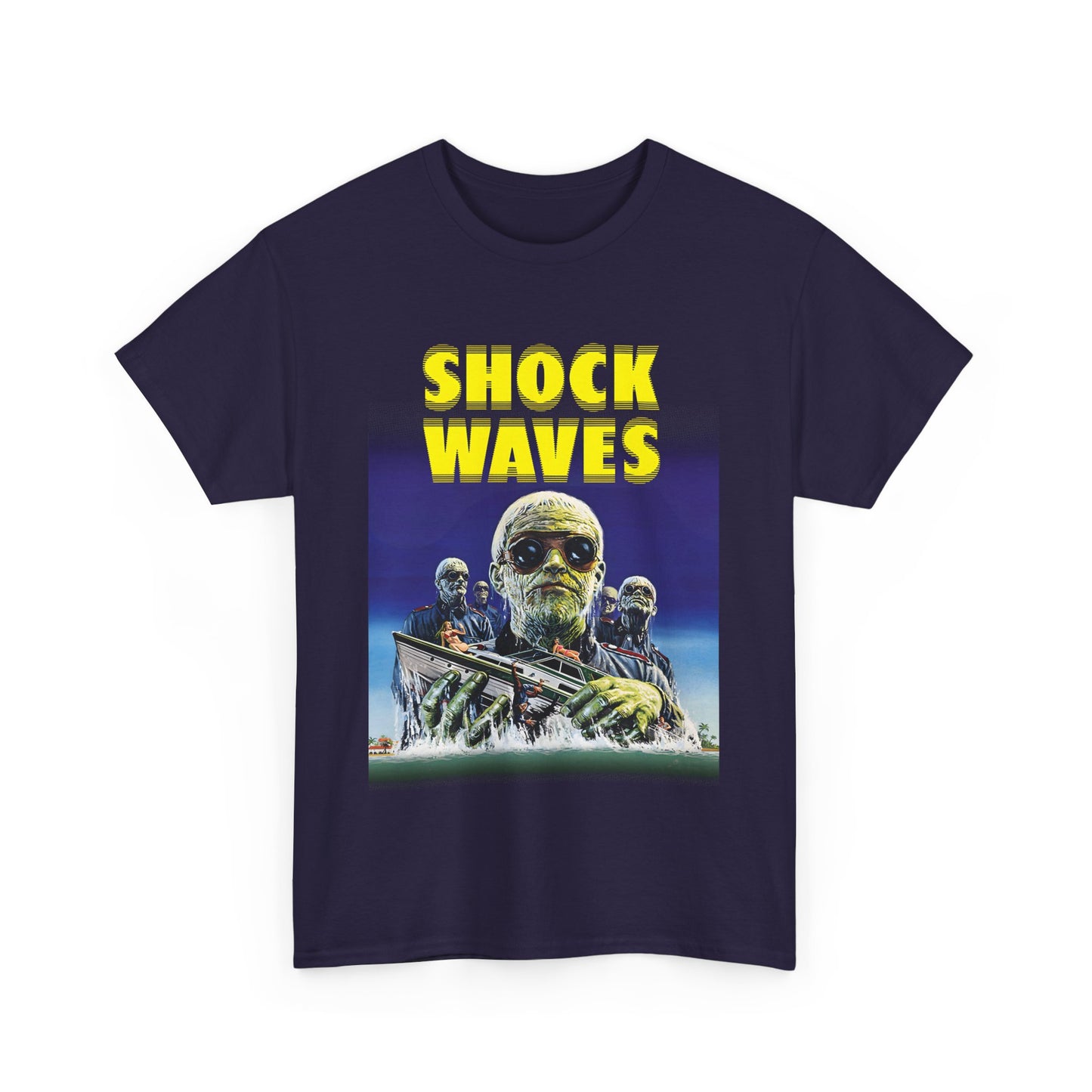 1977 american horror movie shock waves movie poster tshirt