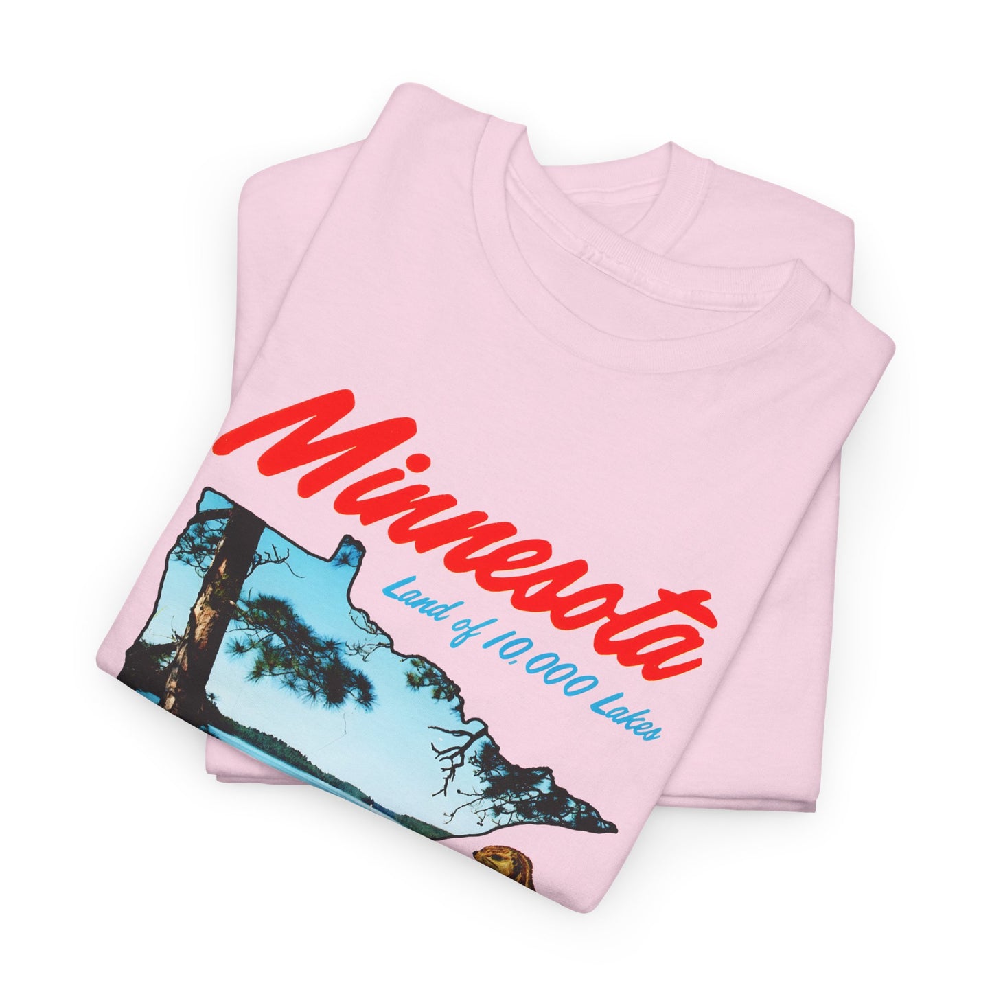vintage postcard minnesota land of 10 000 lakes reproduction tshirt