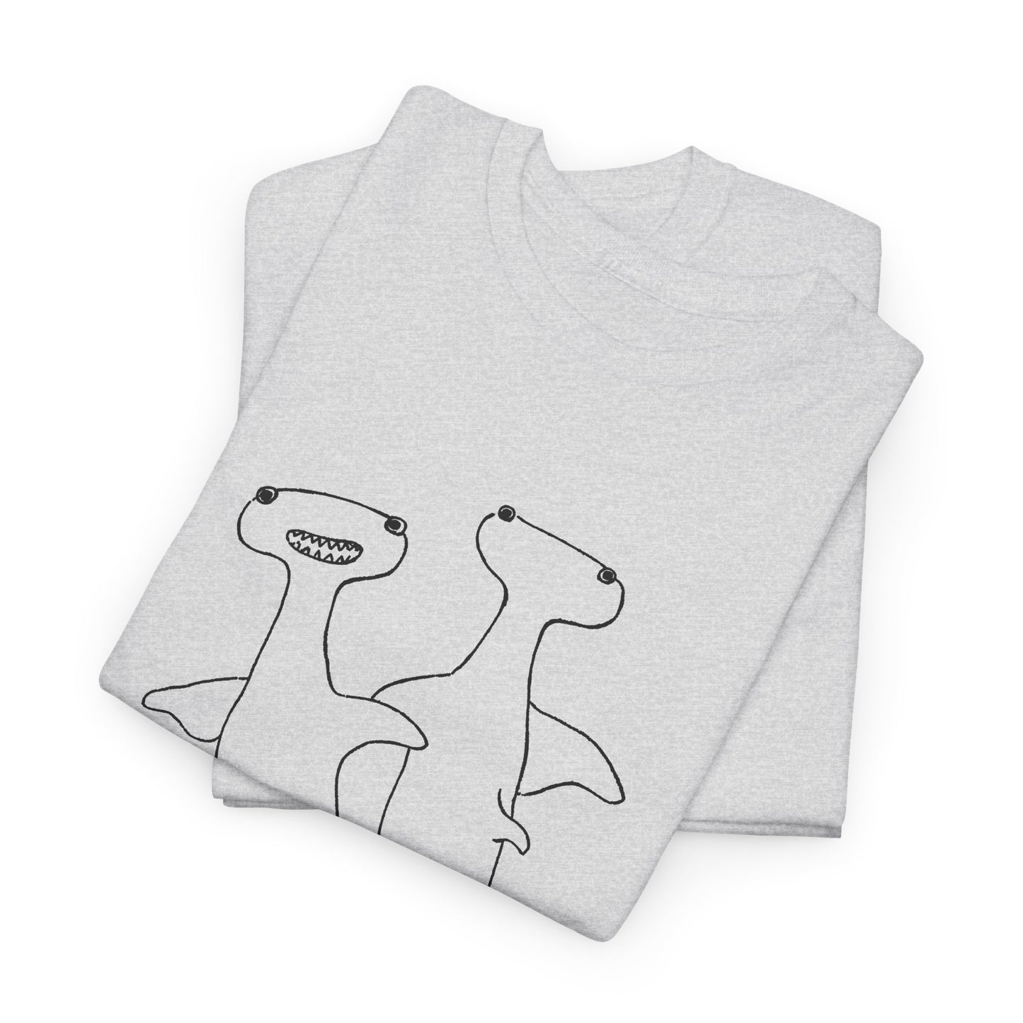 1735 a pair of hammerhead sharks edo period japanese illustration reproduction tshirt