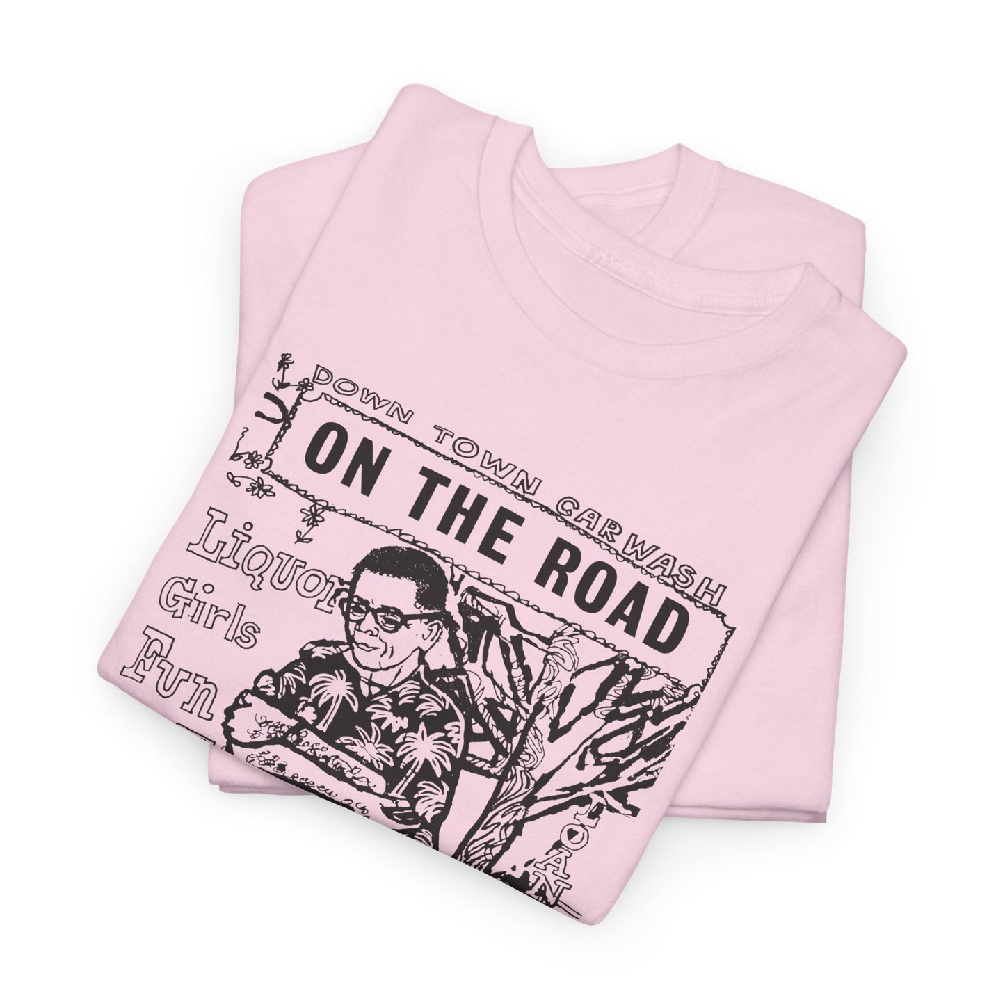 1957 on the road book cover illustration by len deighton reproduction tshirt