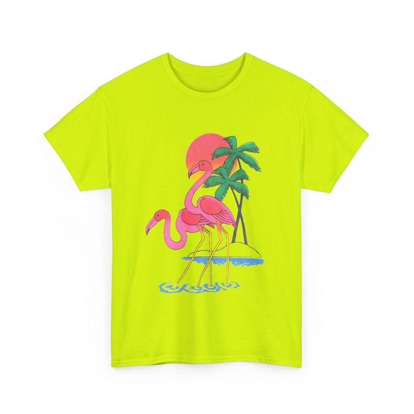 1980s vintage two flamingos reproduction tshirt