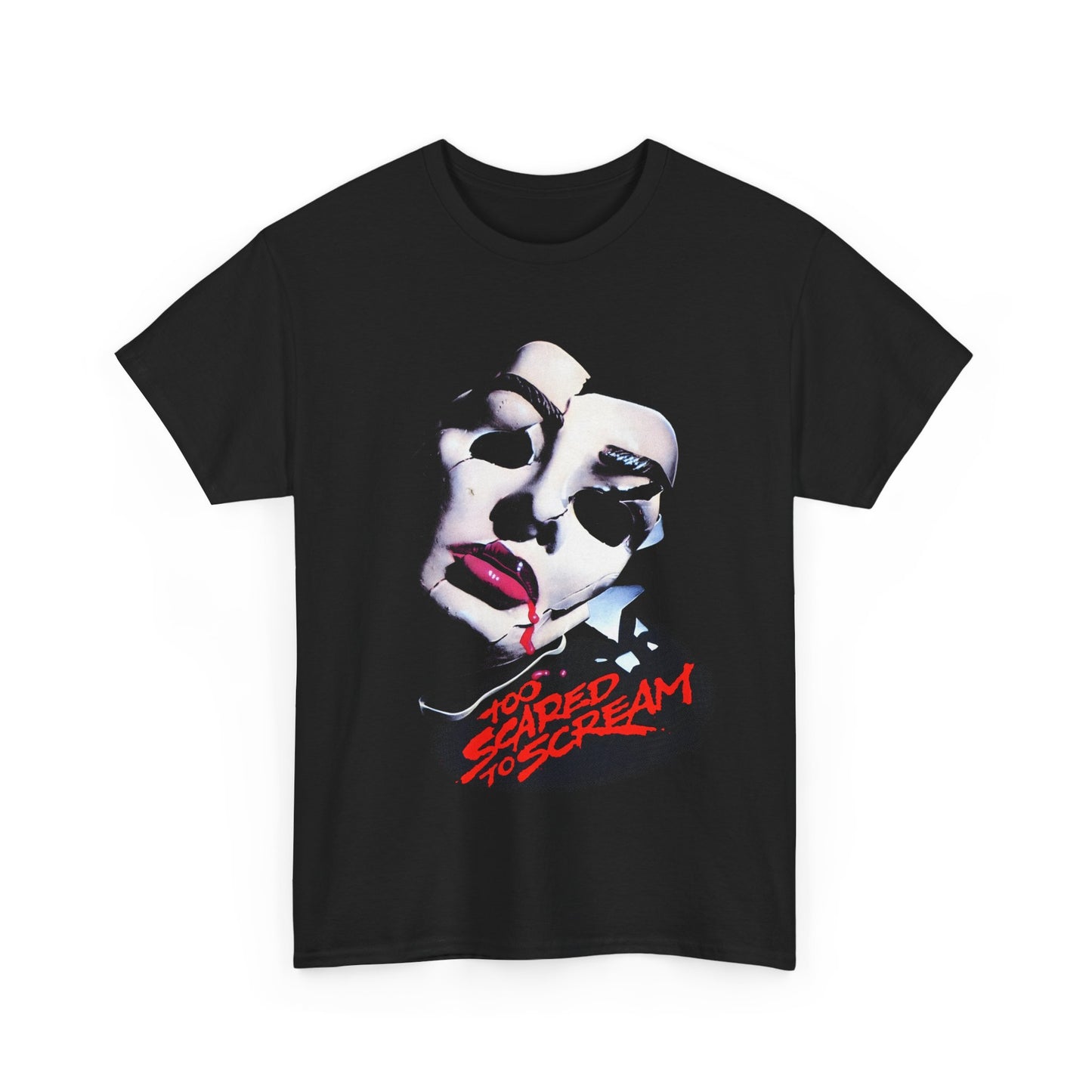 1984 too scared to scream movie poster tshirt