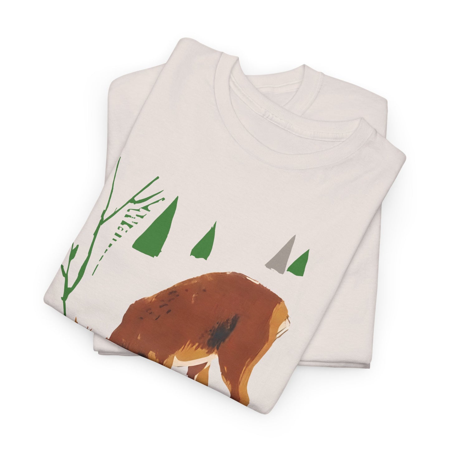 1961 slovakian living beauty vintage deer art reproduction tshirt