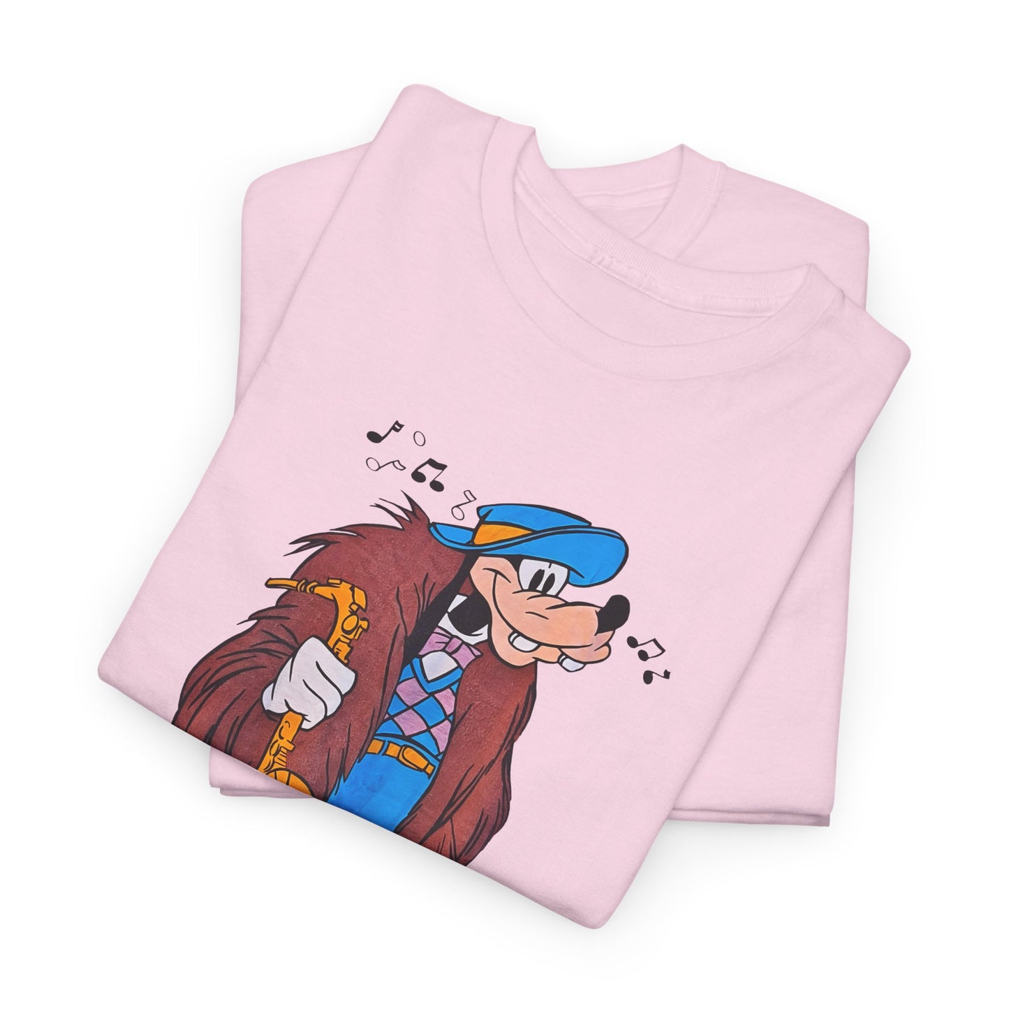 vintage 80s j.g hook jazz goofy with saxaphone reproduction tshirt