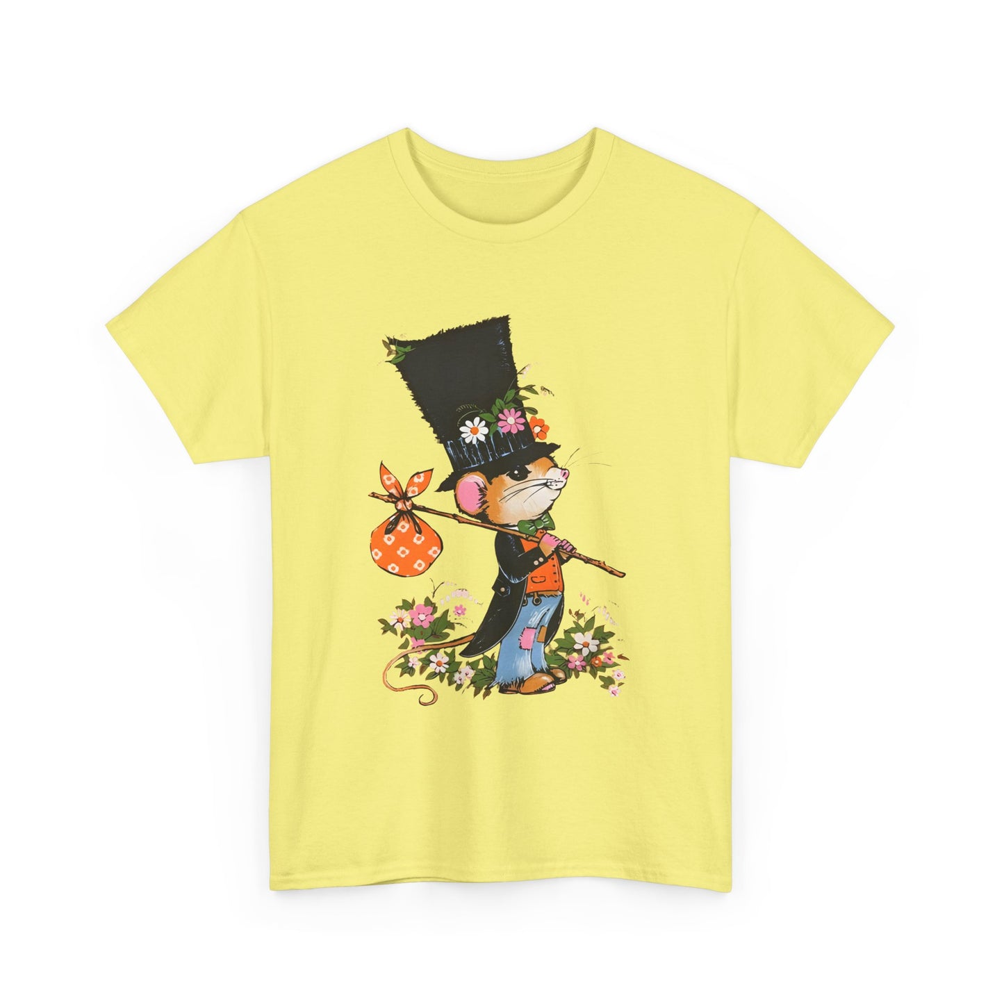 1970s vintage graphic novelty hobo mouse reproduction tshirt