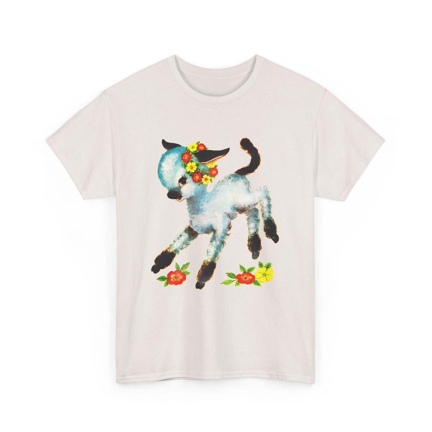 vintage cute baby sheep reproduction tshirt