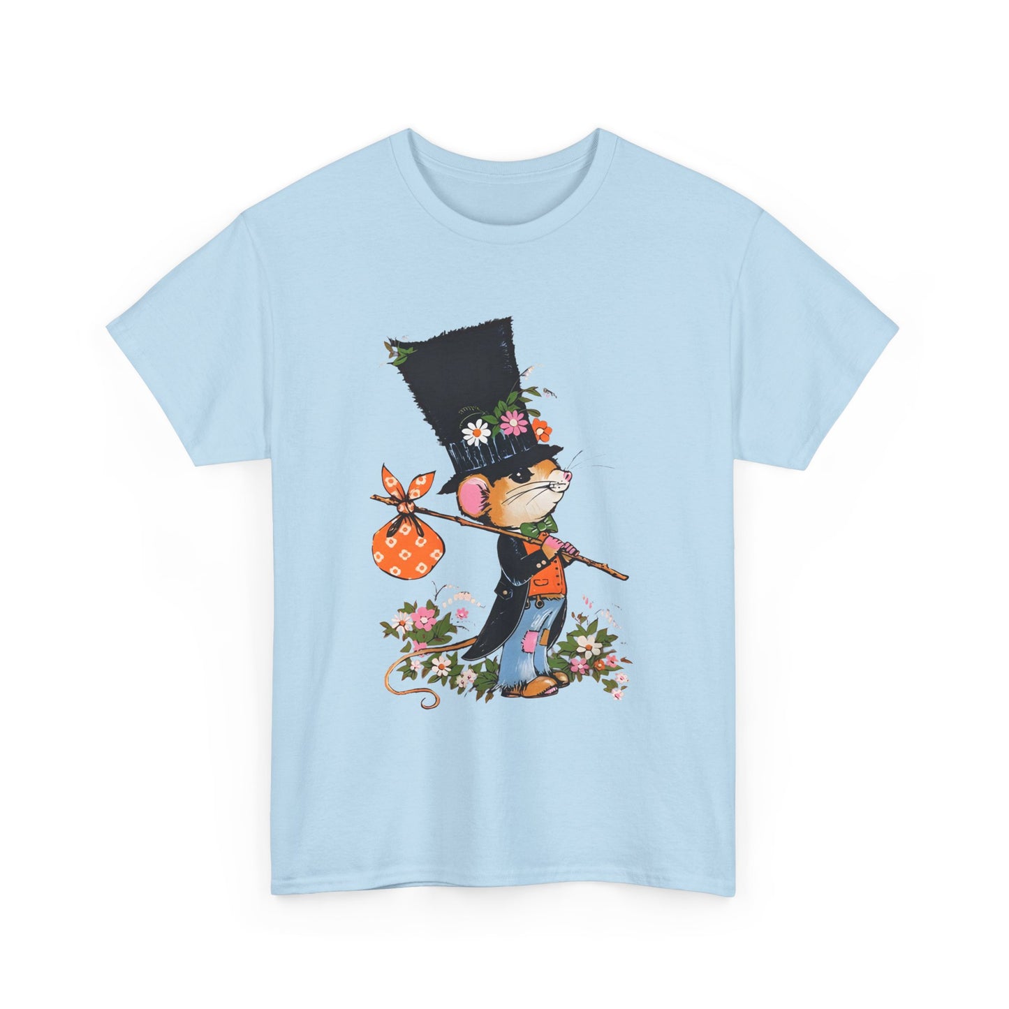 1970s vintage graphic novelty hobo mouse reproduction tshirt