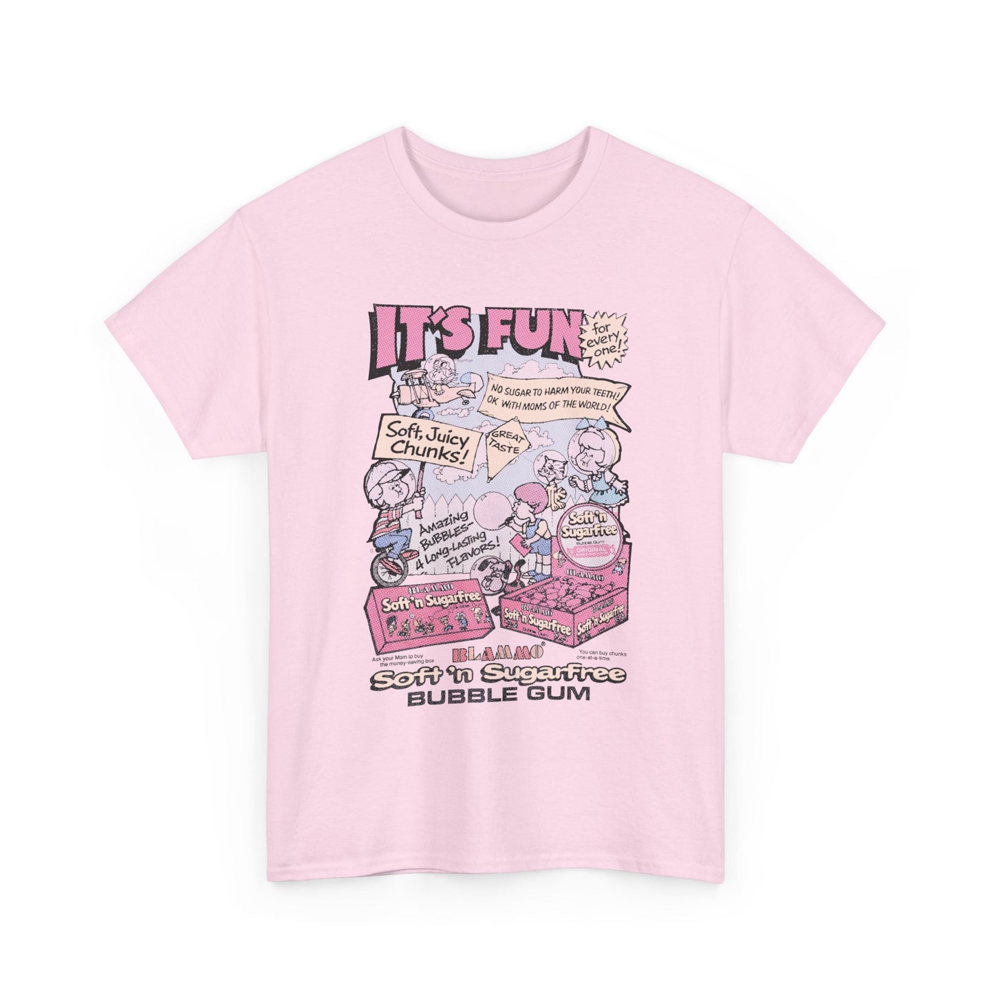 blammo bubble gum vintage comic book advertisement tshirt