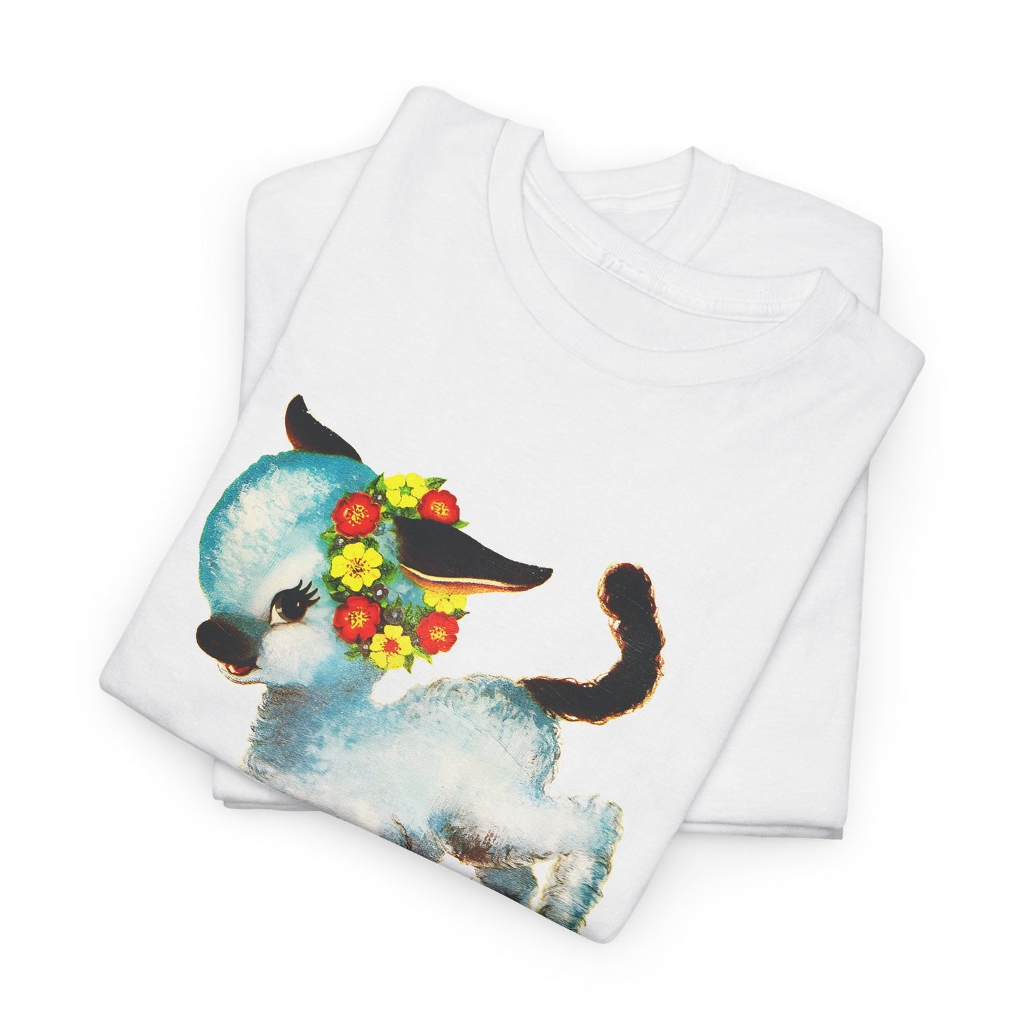 vintage cute baby sheep reproduction tshirt